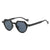 Retro Solid Color Leopard Ac Oval Frame Full Frame Women's Sunglasses