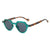 Retro Solid Color Leopard Ac Oval Frame Full Frame Women's Sunglasses