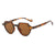 Retro Solid Color Leopard Ac Oval Frame Full Frame Women's Sunglasses