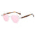 Retro Solid Color Leopard Ac Oval Frame Full Frame Women's Sunglasses