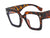 Retro Solid Color Leopard Ac Square Full Frame Optical Glasses