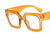 Retro Solid Color Leopard Ac Square Full Frame Optical Glasses