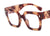 Retro Solid Color Leopard Ac Square Full Frame Optical Glasses