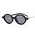 Retro Solid Color Pc Oval Frame Full Frame Women's Sunglasses