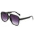 Retro Solid Color Pc Oval Frame Full Frame Women's Sunglasses