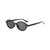 Retro Solid Color Pc Oval Frame Full Frame Women's Sunglasses