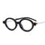 Retro Solid Color Pc Oval Frame Full Frame Women's Sunglasses