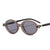 Retro Solid Color Pc Oval Frame Full Frame Women's Sunglasses