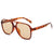 Retro Solid Color Pc Oval Frame Full Frame Women's Sunglasses