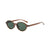 Retro Solid Color Pc Oval Frame Full Frame Women's Sunglasses