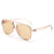 Retro Solid Color Pc Oval Frame Full Frame Women's Sunglasses