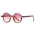 Retro Solid Color Pc Round Frame Full Frame Glasses