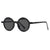 Retro Solid Color Pc Round Frame Full Frame Glasses