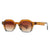 Retro Solid Color Pc Round Frame Full Frame Glasses