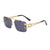 Retro Solid Color Pc Square Frameless Men's Sunglasses