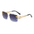 Retro Solid Color Pc Square Frameless Men's Sunglasses