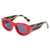 Retro Solid Color Pc Square Full Frame Women's Sunglasses