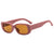 Retro Solid Color Pc Square Full Frame Women's Sunglasses