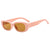 Retro Solid Color Pc Square Full Frame Women's Sunglasses