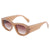 Retro Solid Color Pc Square Full Frame Women's Sunglasses