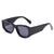 Retro Solid Color Pc Square Full Frame Women's Sunglasses