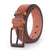 Retro Solid Color Pu Leather Alloy Men's Leather Belts 1 Piece