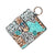 Retro Solid Color Pu Leather Unisex Bag Pendant Keychain