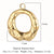 Retro Solid Color Stainless Steel Plating Inlay Rhinestones 18k Gold Plated Charms Jewelry Accessories