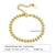 Retro Solid Color Stainless Steel Plating Inlay Zircon Gold Plated Bracelets