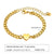 Retro Solid Color Stainless Steel Plating Inlay Zircon Gold Plated Bracelets