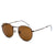 Retro Solid Color Tac Round Frame Full Frame Women's Sunglasses