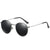 Retro Solid Color Tac Round Frame Full Frame Women's Sunglasses