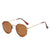 Retro Solid Color Tac Round Frame Full Frame Women's Sunglasses