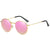 Retro Solid Color Tac Round Frame Full Frame Women's Sunglasses