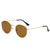 Retro Solid Color Tac Round Frame Full Frame Women's Sunglasses