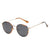 Retro Solid Color Tac Round Frame Full Frame Women's Sunglasses