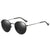 Retro Solid Color Tac Round Frame Full Frame Women's Sunglasses