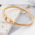 Retro Solid Color Titanium Steel Plating Bangle 1 Piece