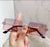 Retro Square Ac Square Frameless Women's Sunglasses