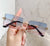 Retro Square Ac Square Frameless Women's Sunglasses