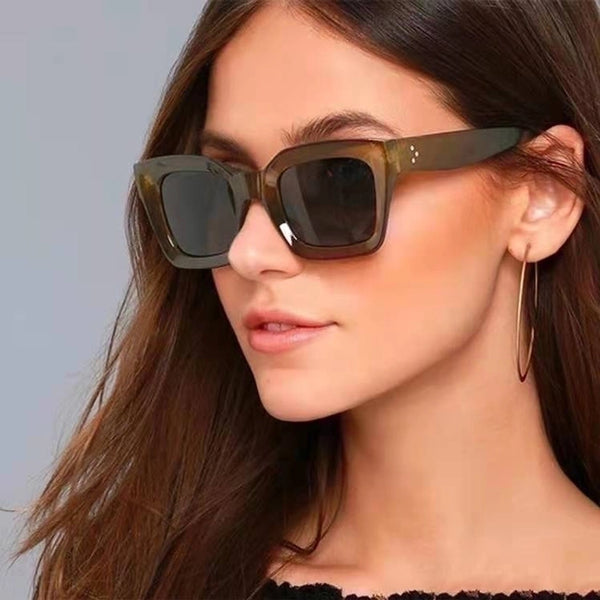 Retro Square Ac Square Full Frame Women's Sunglasses