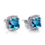 Retro Square Copper Inlay Zircon Ear Studs 1 Pair