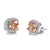 Retro Square Copper Inlay Zircon Ear Studs 1 Pair