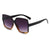 Retro Square Leopard Pc Square Full Frame Women's Sunglasses