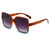 Retro Square Leopard Pc Square Full Frame Women's Sunglasses