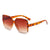 Retro Square Leopard Pc Square Full Frame Women's Sunglasses