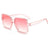 Retro Square Leopard Pc Square Full Frame Women's Sunglasses