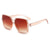 Retro Square Leopard Pc Square Full Frame Women's Sunglasses