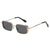 Retro Square Metal Frame Multicolor Sunglasses