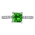 Retro Square Sterling Silver Plating Zircon Rings